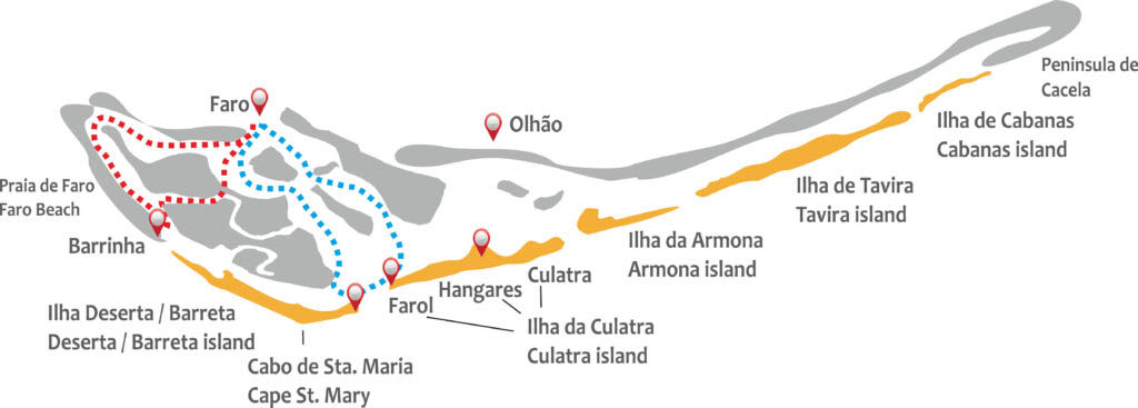 mapa ria formosa