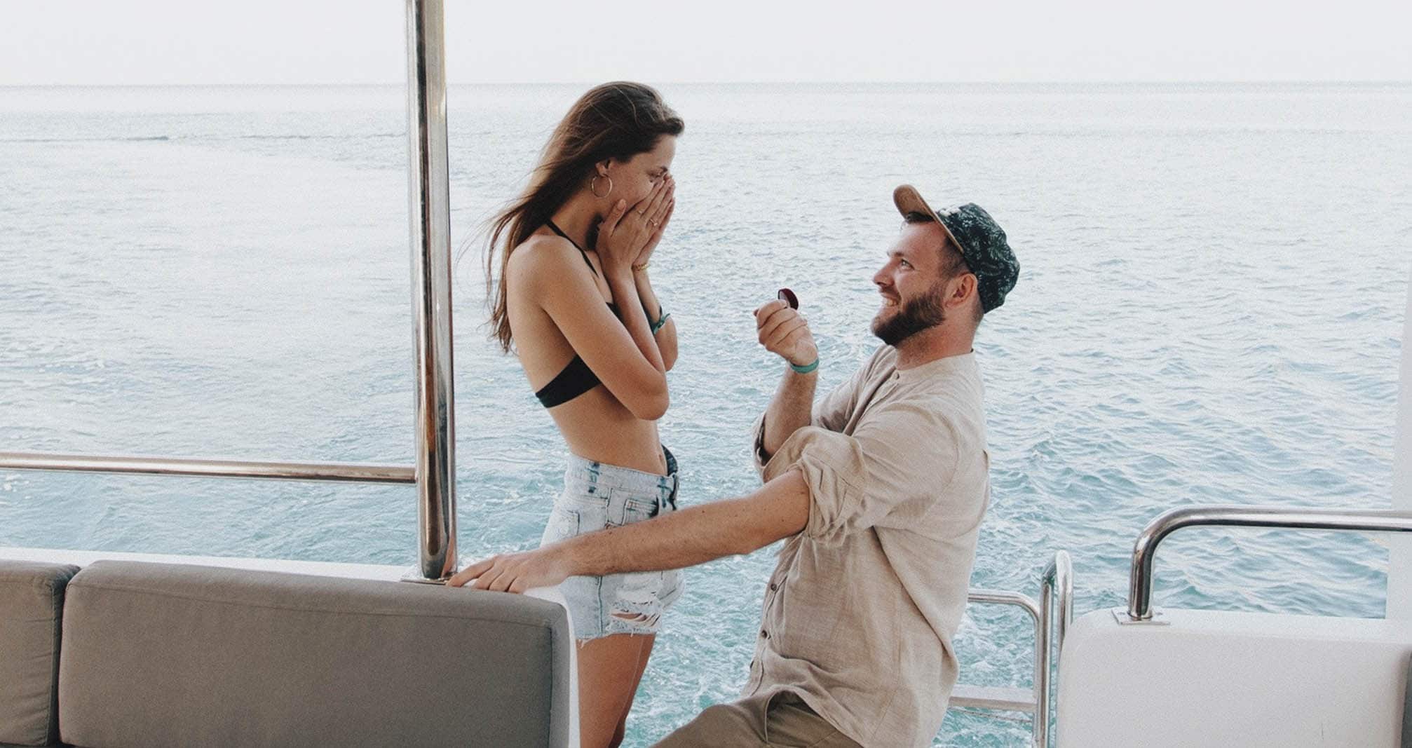 marriage proposal ria formosa boat from faro algarve